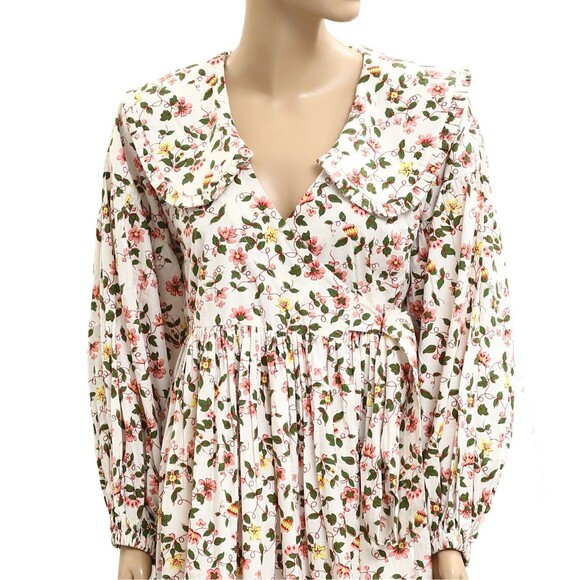 La Maregold The Camila Micro Mini Wrap Dress Floral Print Ruffle M New 283412 - Picture 6 of 8